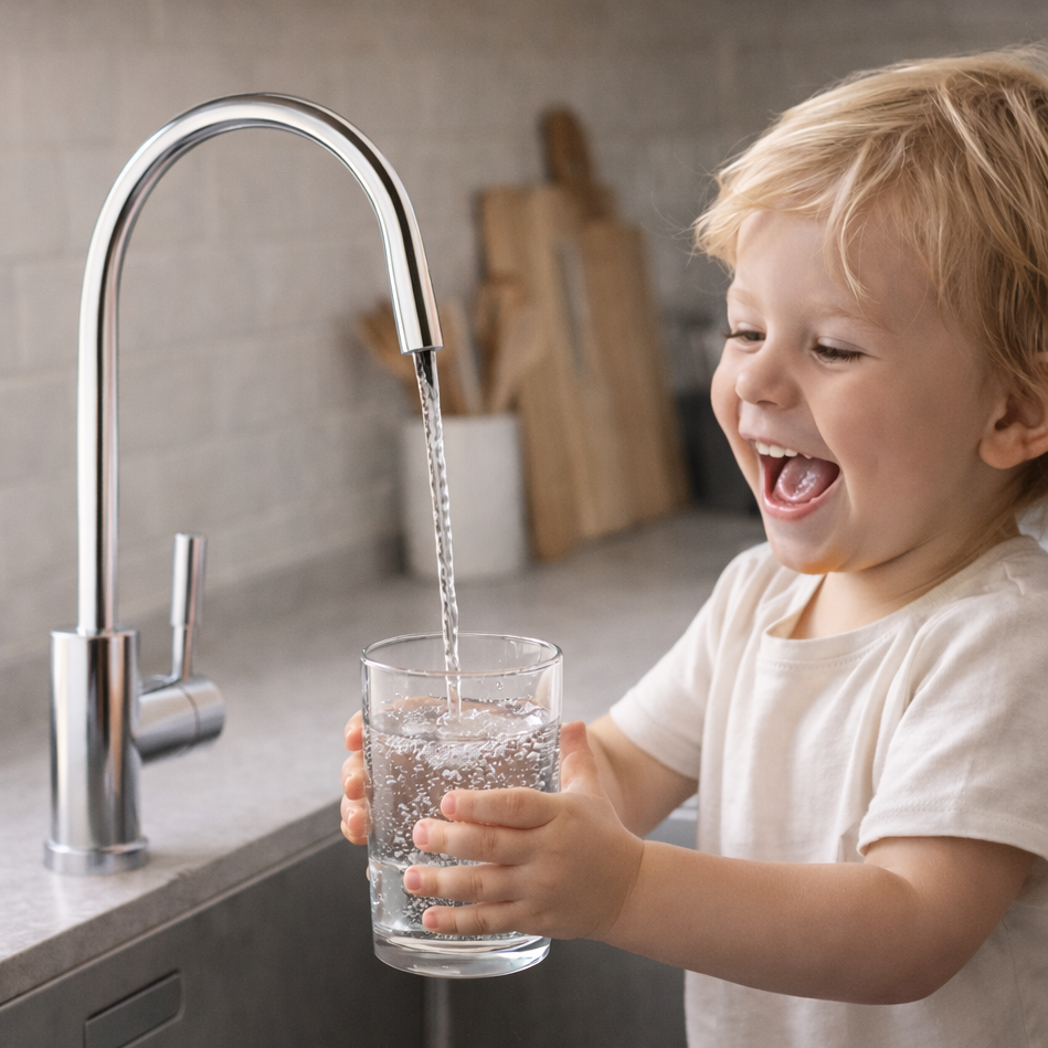 Moderner Wasserhahn mit dirconi Wasserfilter